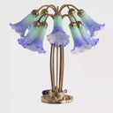 21.5"H Hand Painted Glass 10 Lily Downlight Accent Lamp