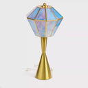 21" H Jolie Blue Stained Glass Shade Table Lamp