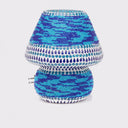 8.75" H Bianca Blue and White Mosaic Mushroom Accent Lamp