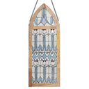 48.5" H Floral Cathedral Tiffany-Style Stained Glass Window Panel