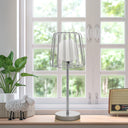 19.75"H Lucai Caged Globe Shade Table Lamp Silver or Gold