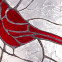 11"H Carol the Cardinal Stained Glass Window Panel