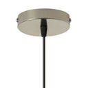 6" Callie Silver Finish Textured Metallic Gold and Clear Ombre Glass Cylinder-Shaped Pendant Lamp