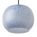 9.8" W Betty Glam Handblown Blue & White Globe Shade Pendant