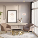 9.8" W Danielle Glam Pink/White Ombre Glass Globe Shade Pendant Light