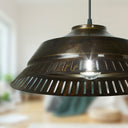 16" W Delano Antique Bronze Metal Pendant Light