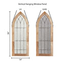 36" H Victorian Cathedral-Style Clear Glass Window Panel