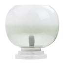 13' H Emily White and Green Ombre Stacked Base Globe Shade Accent Lamp - River of Goods
