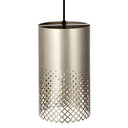 Fatima 8"W Silver Cutout Drum Pendant Light