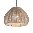 12.75" 1-Light Gloriana Pendant Light Rattan Brown