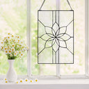 18" H Clear Floral Glass Window Panel