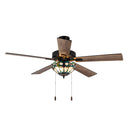 52"W Monroe 5-Blade Remote-Controlled Ceiling Fan