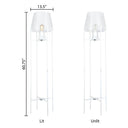 Leticia River of Goods White Metal and Clear Glass Bowl 61-Inch Floor Lamp