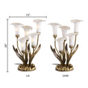 20"H Hand Blown Glass 5 Calla Lily Uplight Accent Lamp