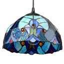 10.25" W Halston Traditional Blue Dome Shade Pendant Light