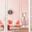 60" H Theo Gold Punched Metal Tripod Floor Lamp