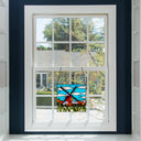 14.5" H Windmill Stained Glass Window Panel