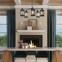 25" W 5-Light Marcell Metal and Glass Chandelier