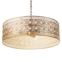 23.5"W Bryar Brass and Crystal 3-Light Chandelier