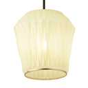 6.75" W Ken Glam Light Yellow and Gold Geometric Shaped Glass Shade Pendant