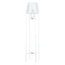 Leticia River of Goods White Metal and Clear Glass Bowl 61-Inch Floor Lamp