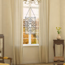 20" H Clear Floral Beveled Glass Window Panel