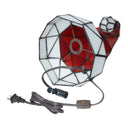 7.75"H Santa Hat Stained Glass Novelty Lamp