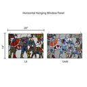 20" W Mother and Baby Elephant Stained Glass Window Panel