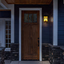 11.75"H Mission 1-Light Stained Glass Oil Rubbed Bronze Outdoor Light Fixture