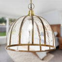 Brahms 1-Light Brass Pendant Light with Glass and Metal Shade