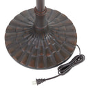 64" H Veronica Blue Stained Glass Dome Shade Candlestick Floor Lamp