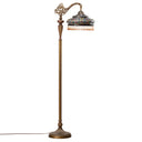 59" H Parisian Tiffany Stained Glass Umbrella Shade Floor Lamp