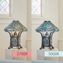 21.5" H Dragonfly Tiffany-Style Stained Glass Table Lamp