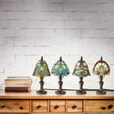Set of 4 Family Favorites Tiffany Style Stained Glass Mini Accent Lamps