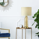 22" H 1-Light Raine Glass and Metal Table Lamp