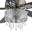 52"W LED Roxsie 5-Blade Crystal LED Chandelier Ceiling Fan