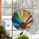 12.75"H Serenity Stained Glass Window Panel