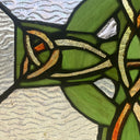 18" H Celtic Cross Stained Glass Window Panel