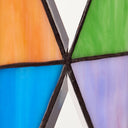 15" H Tiffany-Style Cross Stained Glass Window Panel