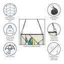 18"H Tiffany Style Stained Glass Mystical World Tree Window Panel