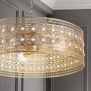 23.5"W Bryar Brass and Crystal 3-Light Chandelier