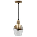 9.25" Asymmetrical Golden Glass 1-Light Pendant