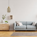 12" W Industrial Gold Mesh Oval Shade Pendant Light