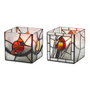 4.75" H Set of 2 Bird Stained Glass Candle Holders