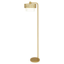 62.25"H Alena Mixed-Material Shade Floor Lamp