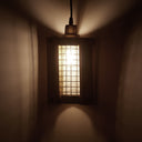 5" Maxine Brushed Gold Metal Pendant Light with Wood Shade