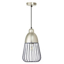 8.25" W Taylor Industrial Blue and Silver Cone-Like Shade Pendant