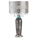 24.25"H Gloria's Crystal Beaded Table Lamp with Mosaic Base