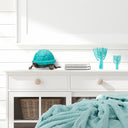4.75" H Raphael Aqua Glass Accent Lamp