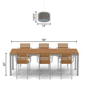 14"W Karla Silver Metal Pendant Light with Fabric Shade